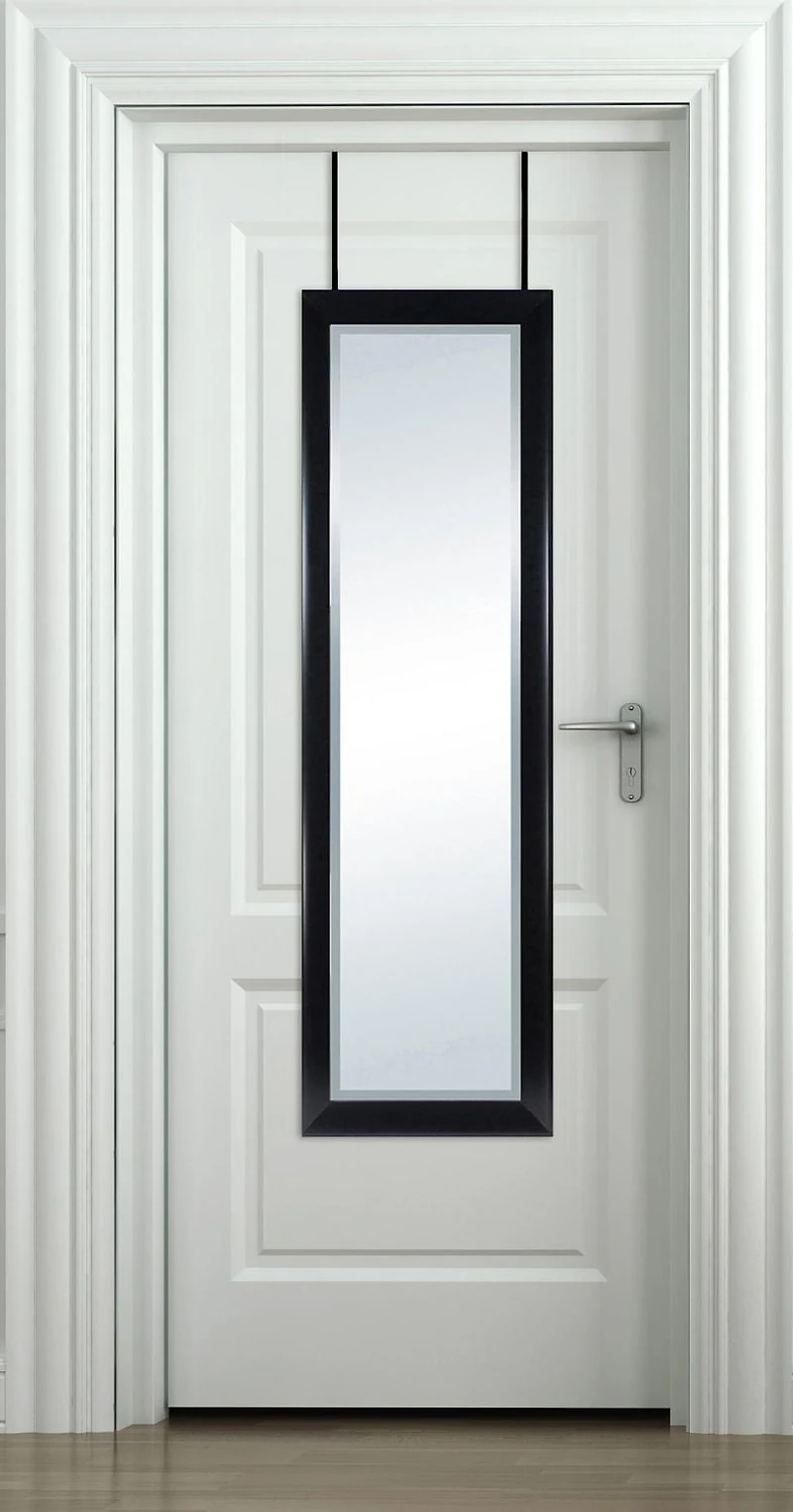 Miroir de porte à suspendre de Hometrends, Noir, Décoration intérieure,  15,5 x 51,3 x 0,7po