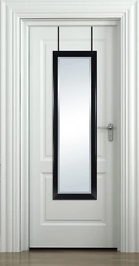 Miroir de porte à suspendre de Hometrends, Noir, Décoration intérieure,  15,5 x 51,3 x 0,7po