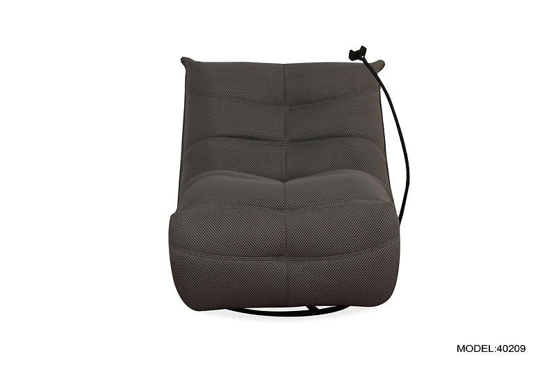 Fauteuil inclinable à bascule en tissu Ava Monaco de K-Living de avec support pour téléphone portable et poche latérale