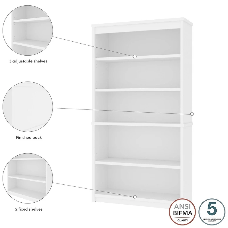 Bestar Universel 36W Bookcase in antigua