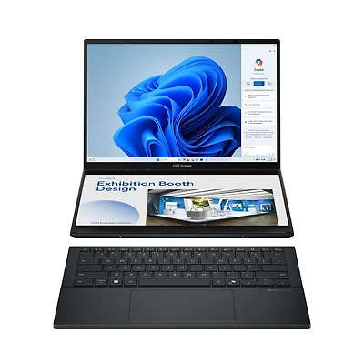 ASUS Zenbook DUO (2025), AI ready, Dual 14” WUXGA OLED Touch Laptop, EVO, Intel Core Ultra 9 285H CPU, Intel Arc Graphics, 16GB Memory, 1TB SSD, Wi-Fi 7, Windows 11 Home, Gray, UX8406CA-DS91T-CA