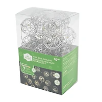 HOLIDAY TIME PL BO Guirlande Lumineuse Boules LED sur Fil Argent – Éclat Festif pour Toutes les Occasions