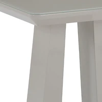 Contemporary MDF & Glass Accent Table - Warm Grey