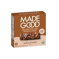 MadeGood Cookie Crumble Chocolate Drizzled Granola Bars 5pk, 5 x 24 g