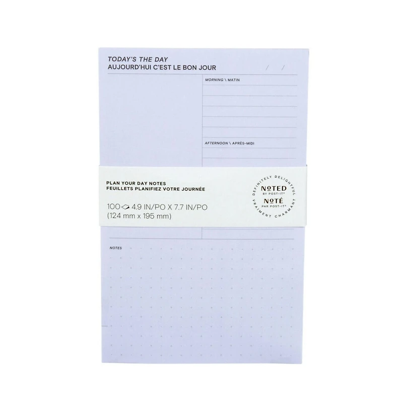 Post-it® Printed Notes, Planner, Today Blue, 4.9 x 7.7 in (124mm x 195mm)