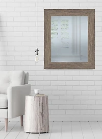 Hometrends miroir Accent Wall Perfection, Bois gris, Décoration murale, 16.50x19.50po