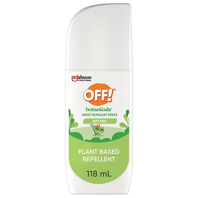 OFF! Botanicals Deet Free Plant-based Insect Repellent Pump Spray, Travel Size, 118mL