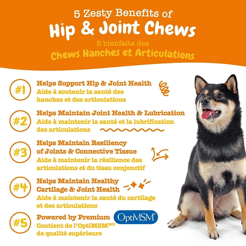 Zesty Paws Mobility Duck Daily Soft Chews Dog Supplement, 60 Soft Chews