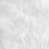 Rideau de douche en PEVA Coquillages 177,8 x 182,88 cm, blanc