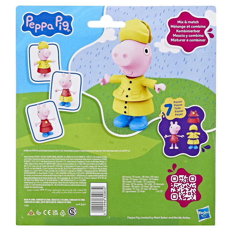 Peppa Pig Tenues de pluie, figurine