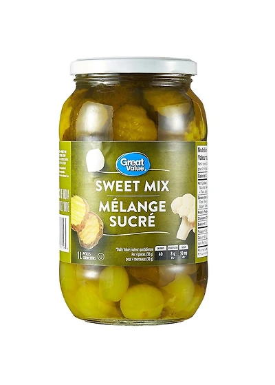 Great Value Sweet Mix Pickles, 1 L