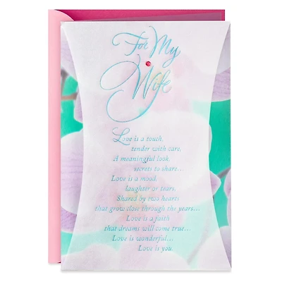 Carte de fête pour une épouse, Hallmark (photo d'une orchidée)