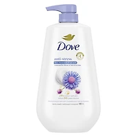 Dove Anti-Stress Nettoyant Corporel pour une peau douce comme une lotion pendant 24 heures, Blue Chamomile & Oat Milk à la camomille bleue et au lait d'avoine 383 g