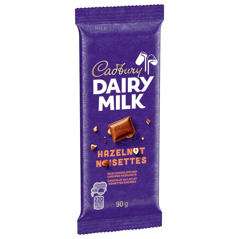 CADBURY DAIRY MILK Hazelnut Chocolate Bar with Chopped Hazelnuts, CADBURY DAIRY MILK Milk Chocolate Bar, 90 g, CADBURY DAIRY MILK HAZELNUT 90G 21