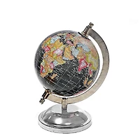 5" Decorative Black Globe With Stand