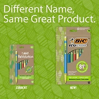 BIC Ecolutions porte-mine rétractable HB, plastique recyclé à 81 %, pointe moyenne (0,7 mm), emballage recyclé à 100 %, paquet de 12 Paquet de 12