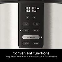 Ninja DCM200C Programmable XL 14-Cup Coffee Maker, 14-Cup Glass Carafe, with Permanent Filter, Stainless Steel, Hotter Brewing Technology