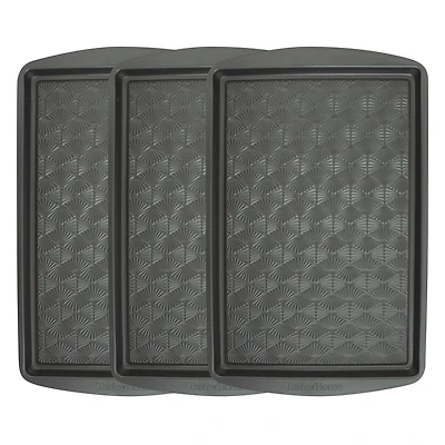 Jeu de 3 plaques de cuisson en métal antiadhésives Taste of Home 3064 - 15 x 10 pouces