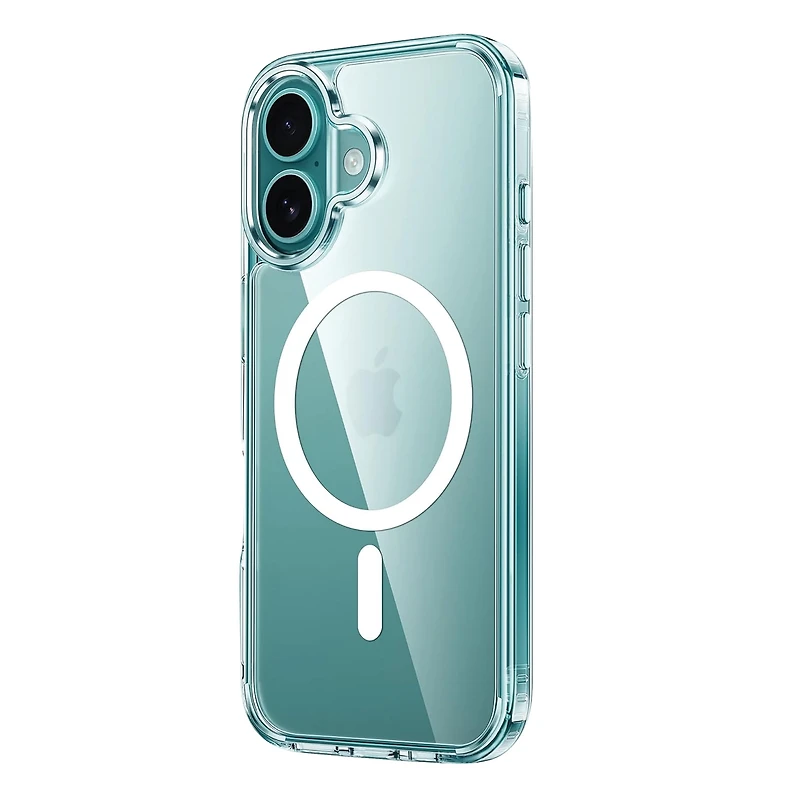 onn. Étui transparent à coque dure pour téléphone iPhone 16 Plus, compatible avec Magsafe, résistant aux rayures Résistant avec une protection contre les chutes de 1,8 m (6 pi)