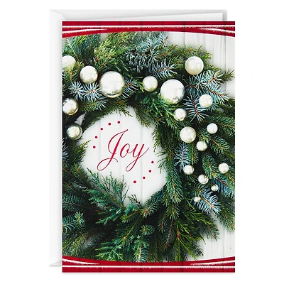 Connections from Hallmark Boxed Christmas Cards (Joy Wreath), 18 ct.