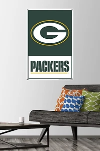NFL Green Bay Packers - Logo 21 Wall Poster with Push Pins, 14.725" x 22.375"