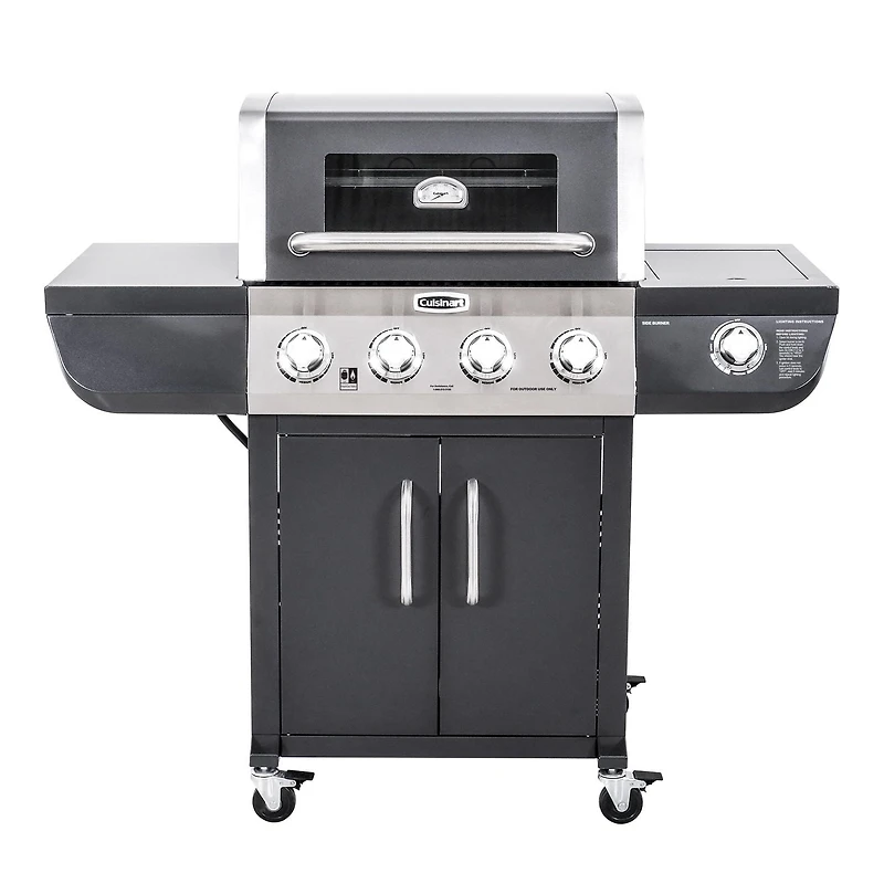 Cuisinart Four Burner Gas Grill avec deux vannes de carburant Cuisinart Four Burner Barbecue à gaz