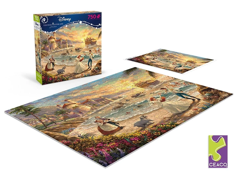 Ceaco - Thomas Kinkade Disney - The Little Mermaid Celebration of Love - 750 piece puzzle