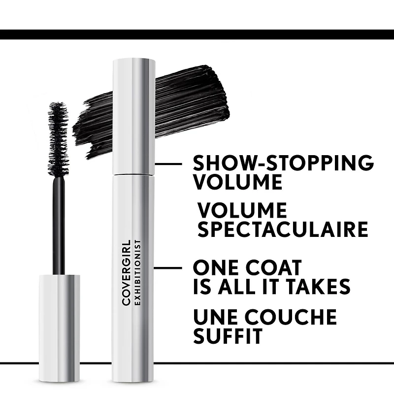COVERGIRL Mascara Exhibitionist, Volumisant, Glisse facilement, Ne coule pas, 100% Sans Cruauté