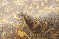 ECARPETGALLERY 5'5" x 8'6" Bordered La Seda Hand-knotted Area Rug for Living Room, Dining Room and Bedroom in Grey