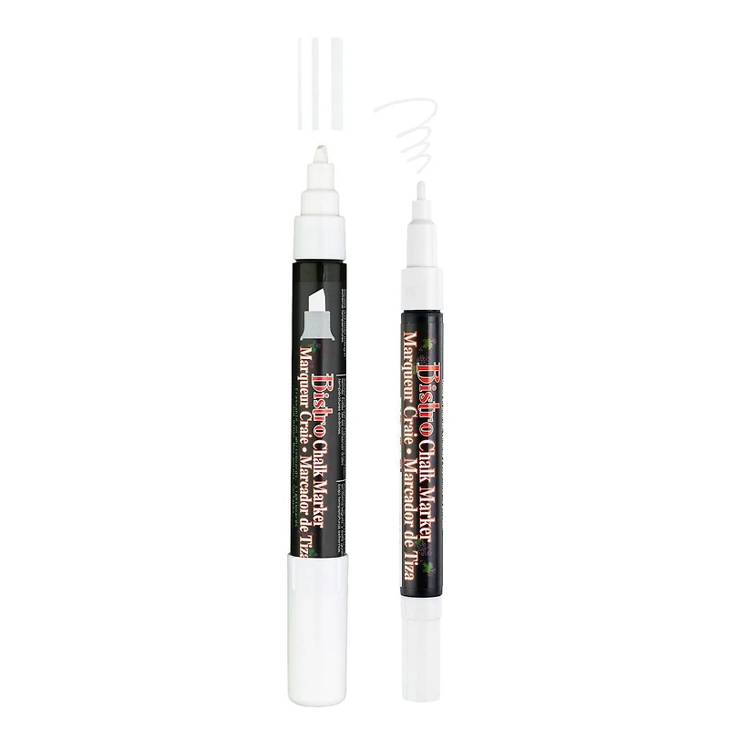 MARVY UCHIDA® BISTRO CHALK MARKERS 2 PC WHITE SET