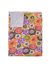 KANTHA COTTON THROW BLANKET 50" X 70"