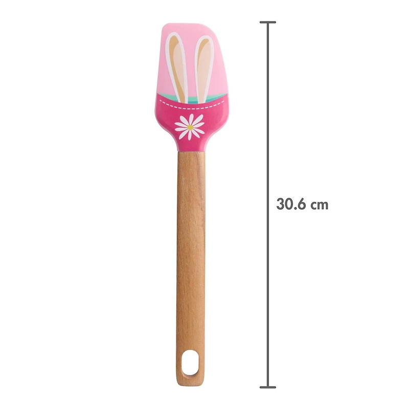 Spatule Way to Celebrate en Silicone de 12”, Oreilles de lapin, Rose