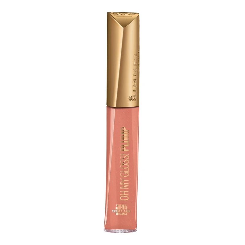 Rimmel Oh My Gloss! Lip Plump, infusé d’un trio d'huiles de cannelle, de camphre, et de capsicum, pour volume et brillance, 100% Sans Cruauté