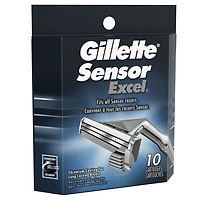 Cartouches de rechange pour rasoir pour hommes Gillette Sensor Excel 10 cartouches