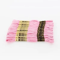 DMC Fil à broder en coton, 6 brins, écheveau de 8 m — rose, fabriqué en France (Art. 117)