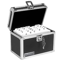 Boîte de cartes d'index Vaultz 4x6 - Noir