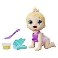 Baby Alive Lil Snacks Doll, Eats and "Poops," 8-inch Baby Doll Toy, Kids 3 and Up, Blonde Hair
