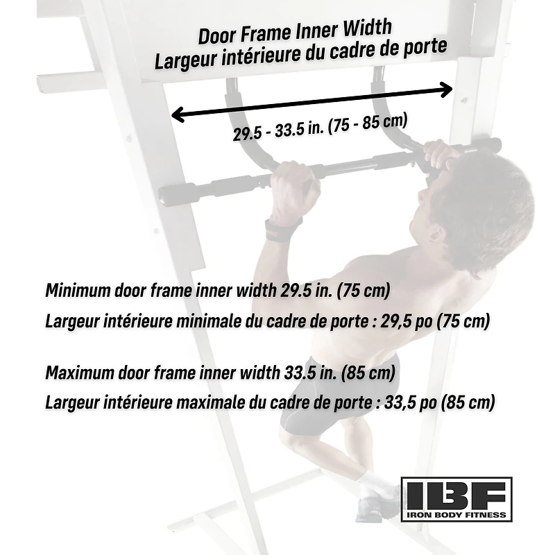 Iron Body Fitness Pull up Bar Door Gym - Total Upper Body Home Workout Trainer