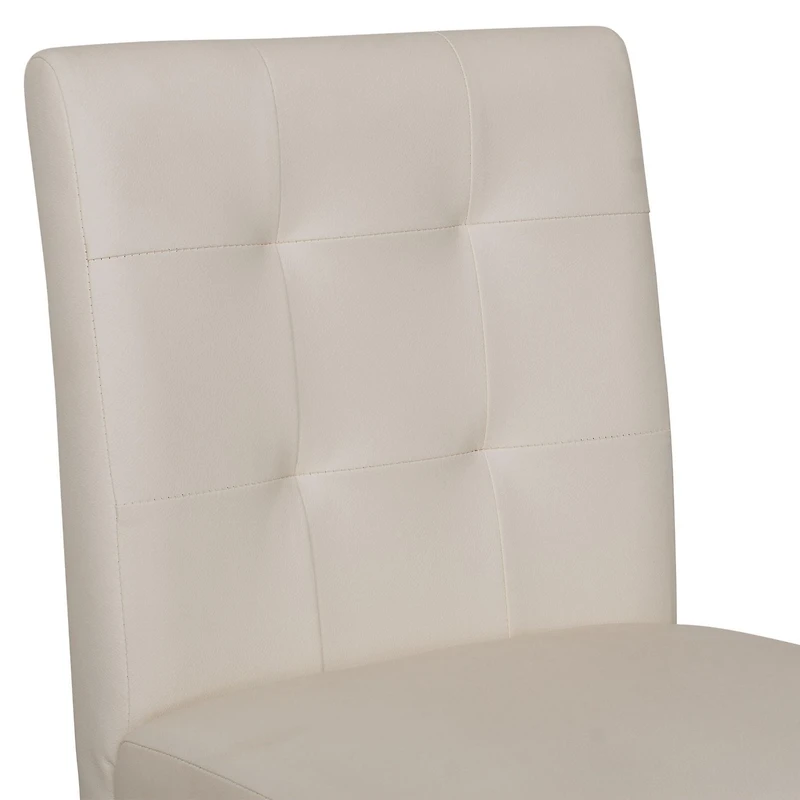 CorLiving Leila Faux Leather Upholstered Wood Leg Indoor Barstool - Sold Individually