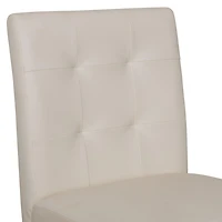 CorLiving Leila Faux Leather Upholstered Wood Leg Indoor Barstool - Sold Individually