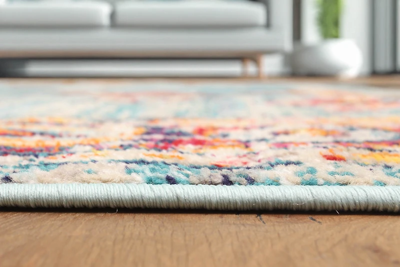 ECARPET Tapis Traditionnel Lotus pour Salon, Chambre, Salle A Manger, Entrée, Couloir et Plus Encore.