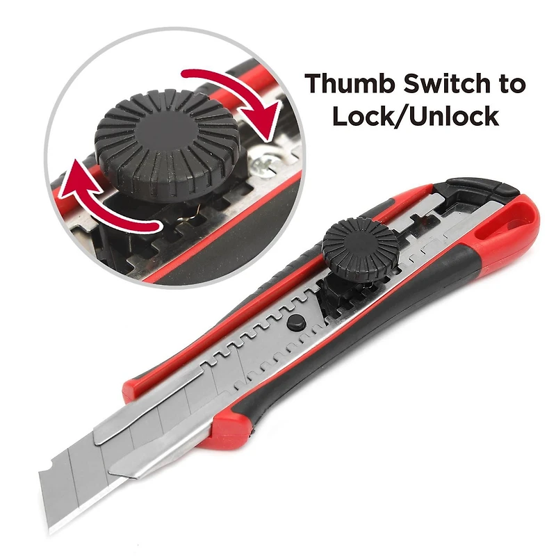 Swiss Tech 18mm Snap-Off Utility Knife, SK5 steel ,18mm