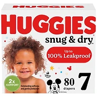 Couches HUGGIES Snug & Dry, Emballage Mega Colossal, Tailles: 1-8 Tailles: 1-8 | 200-74 Unités