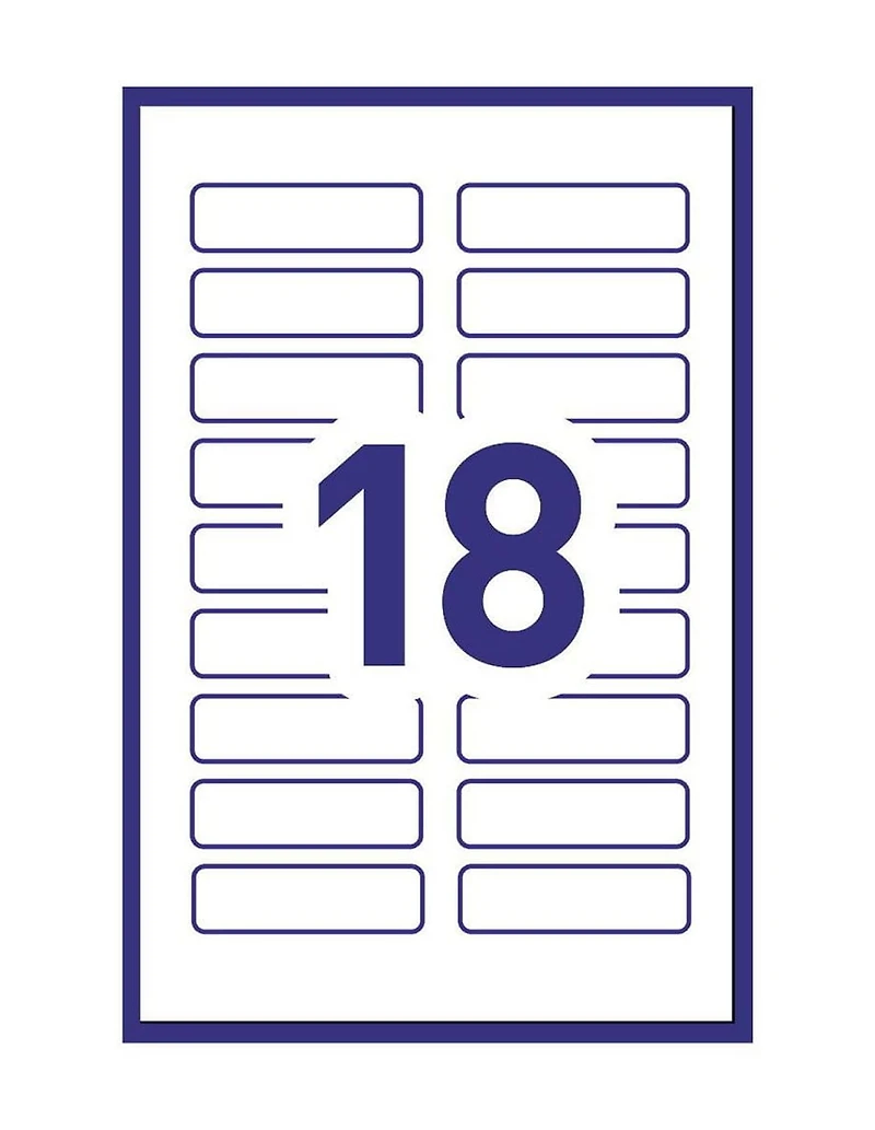 Avery Permanent No-Iron White Clothing Labels, Pack of 36, 1/2" x 1-3/4"