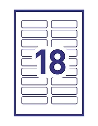 Avery Permanent No-Iron White Clothing Labels, Pack of 36, 1/2" x 1-3/4"