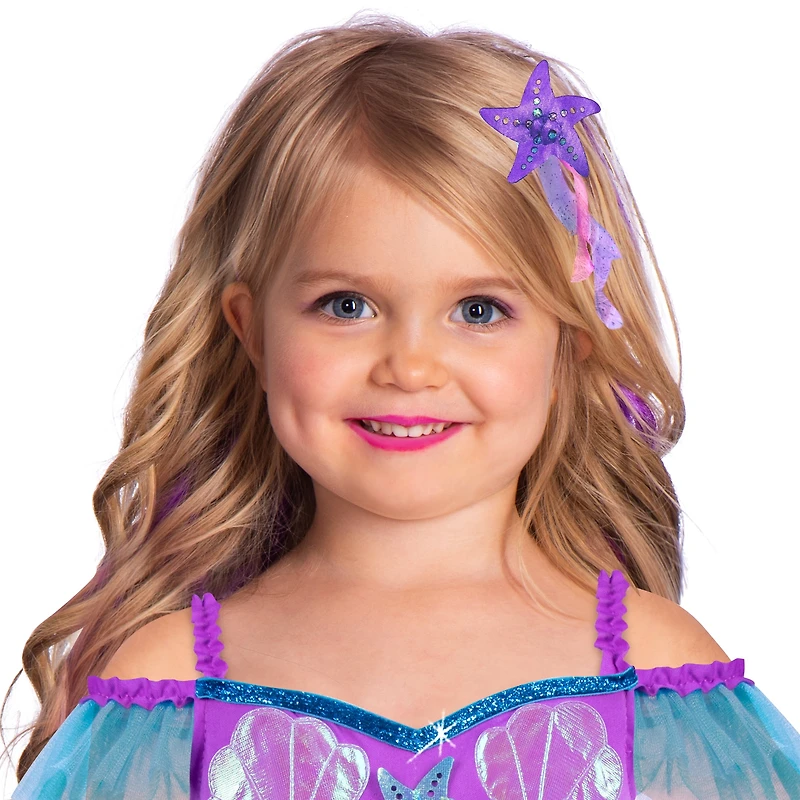 Miss Mermaid Halloween Costume for Toddler, 3T-4T, Purple, by Way to Celebrate