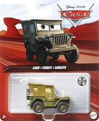 Véhicule à l'échelle 1:55 Sarge du film Cars 3 de Disney•Pixar