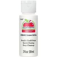 Peinture acrylique mate Apple Barrel Colors, 2 fl oz (59 mL), Blanc neige Peinture acrylique mate