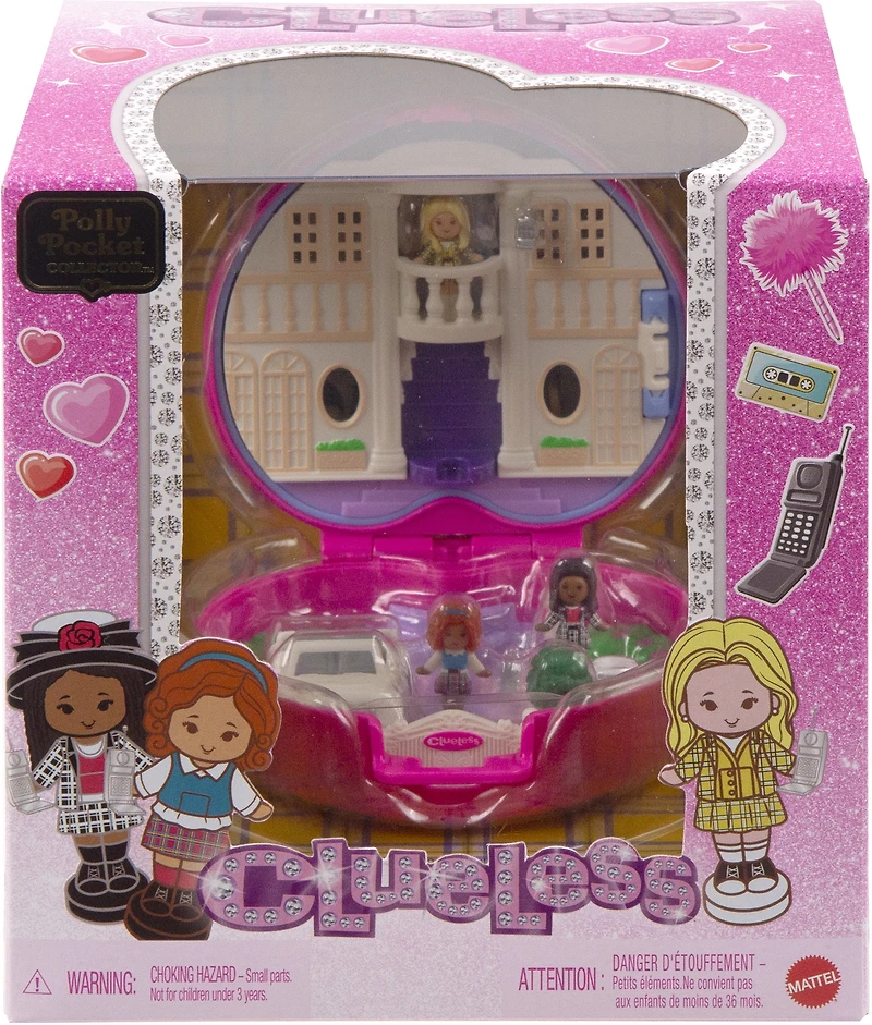 Polly Pocket-Coffret Clueless-avec voiture, chapeau et téléphones