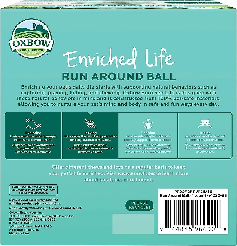 Oxbow Enriched Life Run Around Ball